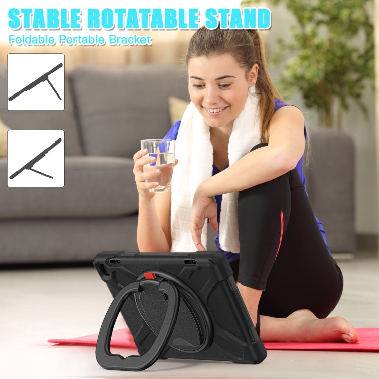 Silicone + PC Protective Tablet Case with Holder & Shoulder Strap, For Amazon Fire HD 8 2022