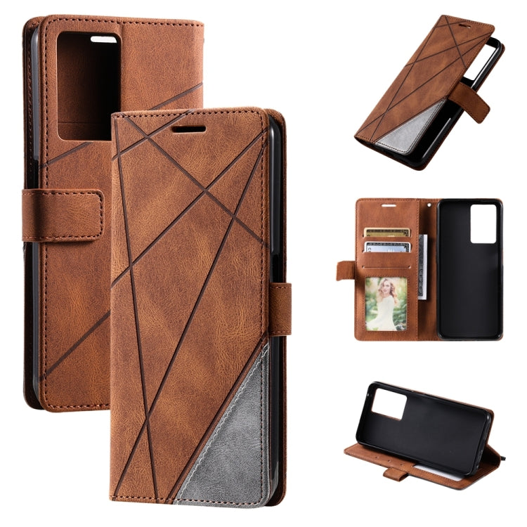 Skin Feel Splicing Leather Phone Case, For OPPO A57 2022, For Realme C30 4G, For Samsung Galaxy S23 5G, For Samsung Galaxy S23+ 5G, For Xiaomi 12T / Redmi K50 Ultra, For Samsung Galaxy S23 Ultra 5G, For Xiaomi Redmi 11 Prime 4G, For Samsung Galaxy A14 ...