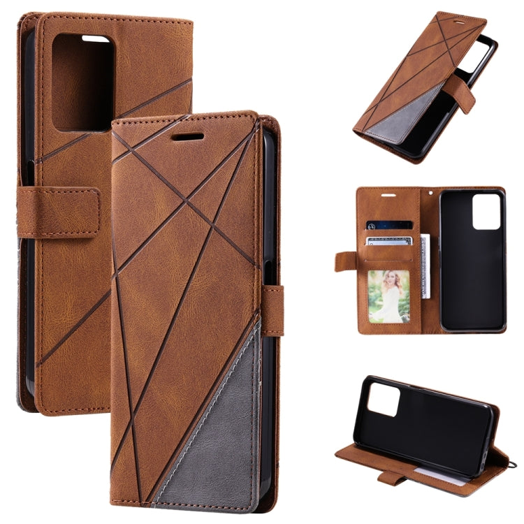Skin Feel Splicing Leather Phone Case, For OPPO A57 2022, For Realme C30 4G, For Samsung Galaxy S23 5G, For Samsung Galaxy S23+ 5G, For Xiaomi 12T / Redmi K50 Ultra, For Samsung Galaxy S23 Ultra 5G, For Xiaomi Redmi 11 Prime 4G, For Samsung Galaxy A14 ...