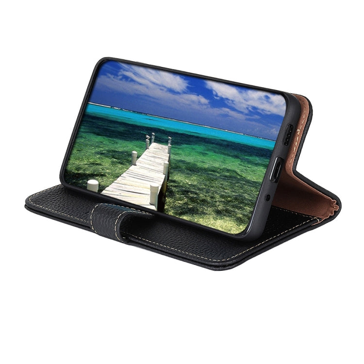 KHAZNEH Litchi Genuine Leather Phone Case, For Nokia X30 5G