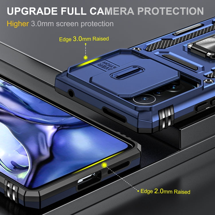 Armor PC + TPU Camera Shield Phone Case, For Xiaomi 11T, For Xiaomi Poco X4 Pro 5G, For Xiaomi Redmi 10, For Xiaomi Redmi 10C, For Xiaomi Redmi 9A, For Xiaomi Redmi Note 11 Pro, For Xiaomi Redmi 9C / 10A