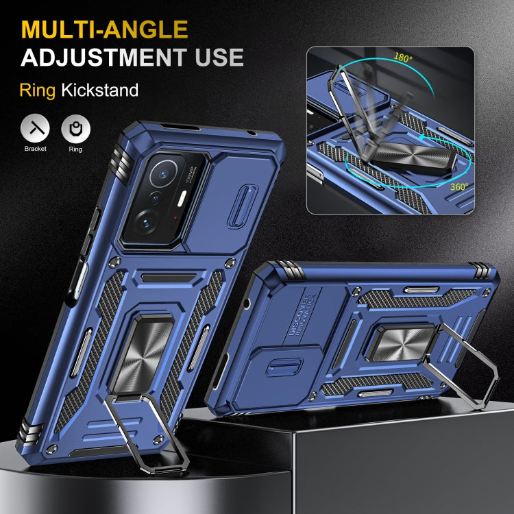 Armor PC + TPU Camera Shield Phone Case, For Xiaomi 11T, For Xiaomi Poco X4 Pro 5G, For Xiaomi Redmi 10, For Xiaomi Redmi 10C, For Xiaomi Redmi 9A, For Xiaomi Redmi Note 11 Pro, For Xiaomi Redmi 9C / 10A
