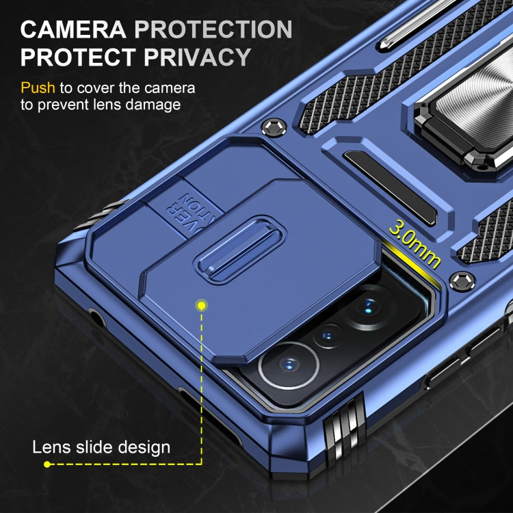 Armor PC + TPU Camera Shield Phone Case, For Xiaomi 11T, For Xiaomi Poco X4 Pro 5G, For Xiaomi Redmi 10, For Xiaomi Redmi 10C, For Xiaomi Redmi 9A, For Xiaomi Redmi Note 11 Pro, For Xiaomi Redmi 9C / 10A