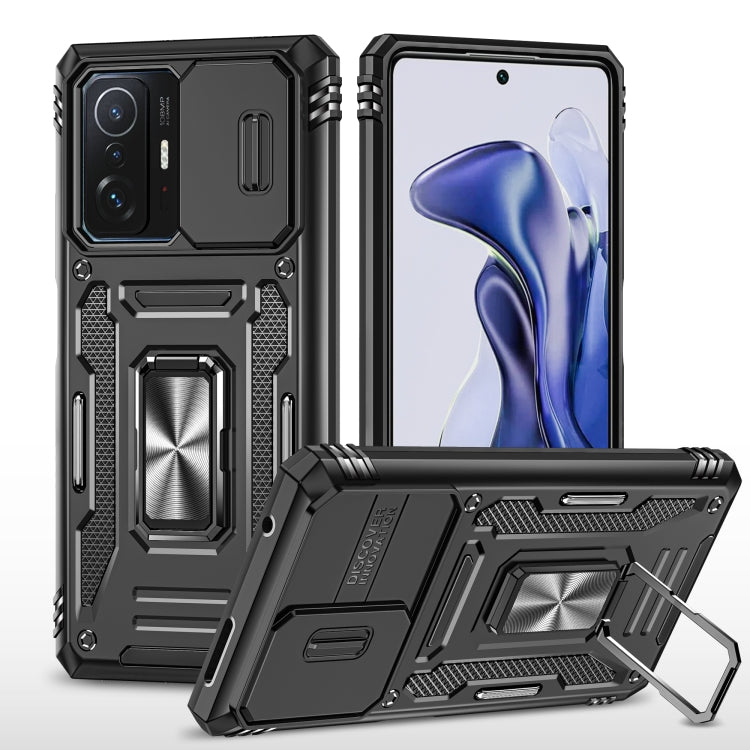 Armor PC + TPU Camera Shield Phone Case, For Xiaomi 11T, For Xiaomi Poco X4 Pro 5G, For Xiaomi Redmi 10, For Xiaomi Redmi 10C, For Xiaomi Redmi 9A, For Xiaomi Redmi Note 11 Pro, For Xiaomi Redmi 9C / 10A