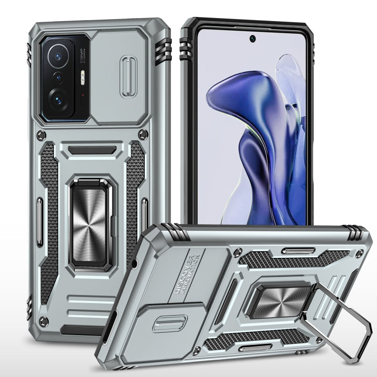 Armor PC + TPU Camera Shield Phone Case, For Xiaomi 11T, For Xiaomi Poco X4 Pro 5G, For Xiaomi Redmi 10, For Xiaomi Redmi 10C, For Xiaomi Redmi 9A, For Xiaomi Redmi Note 11 Pro, For Xiaomi Redmi 9C / 10A