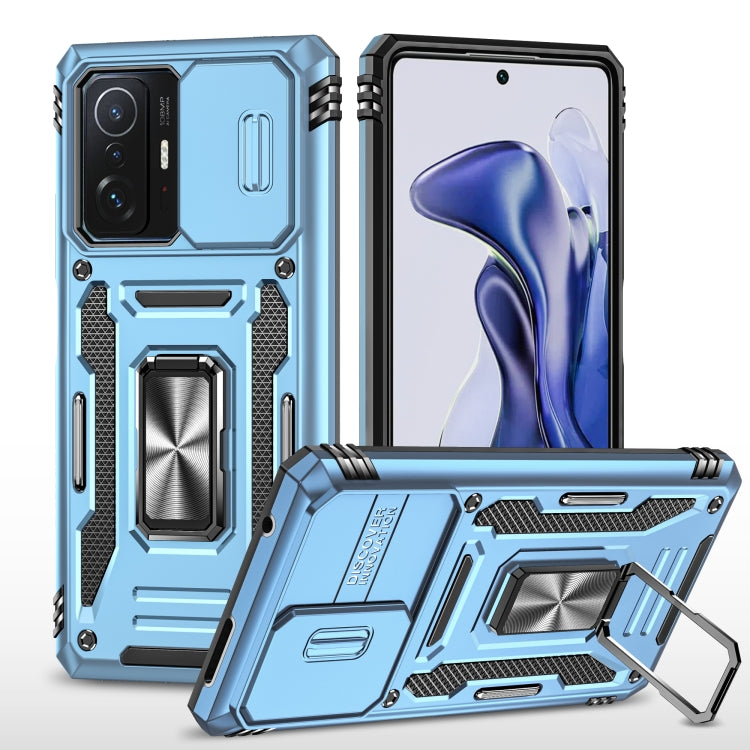 Armor PC + TPU Camera Shield Phone Case, For Xiaomi 11T, For Xiaomi Poco X4 Pro 5G, For Xiaomi Redmi 10, For Xiaomi Redmi 10C, For Xiaomi Redmi 9A, For Xiaomi Redmi Note 11 Pro, For Xiaomi Redmi 9C / 10A