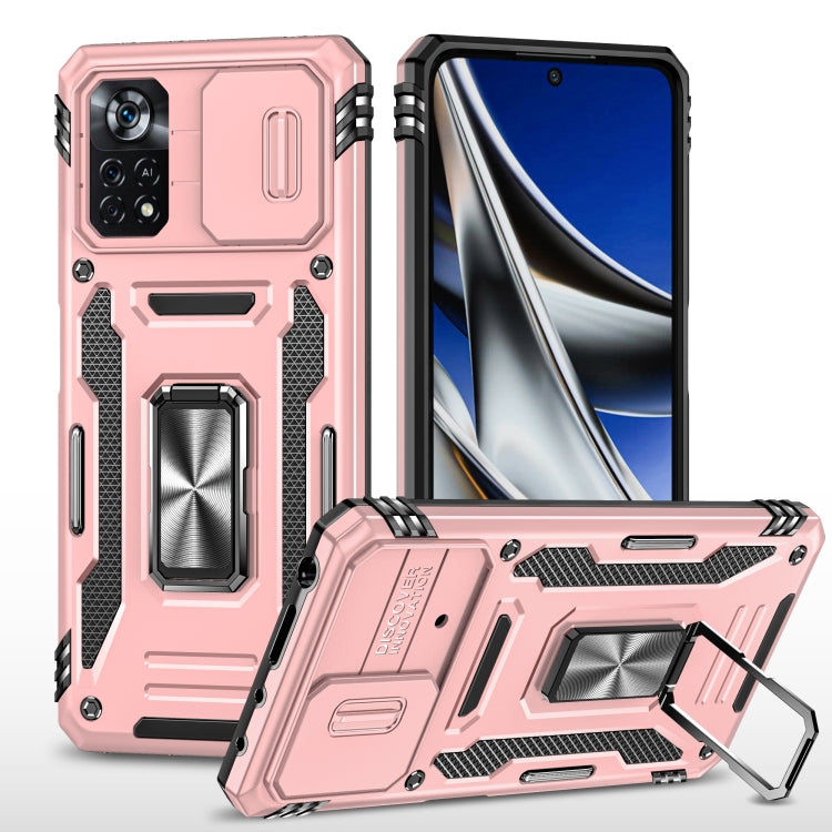 Armor PC + TPU Camera Shield Phone Case, For Xiaomi 11T, For Xiaomi Poco X4 Pro 5G, For Xiaomi Redmi 10, For Xiaomi Redmi 10C, For Xiaomi Redmi 9A, For Xiaomi Redmi Note 11 Pro, For Xiaomi Redmi 9C / 10A
