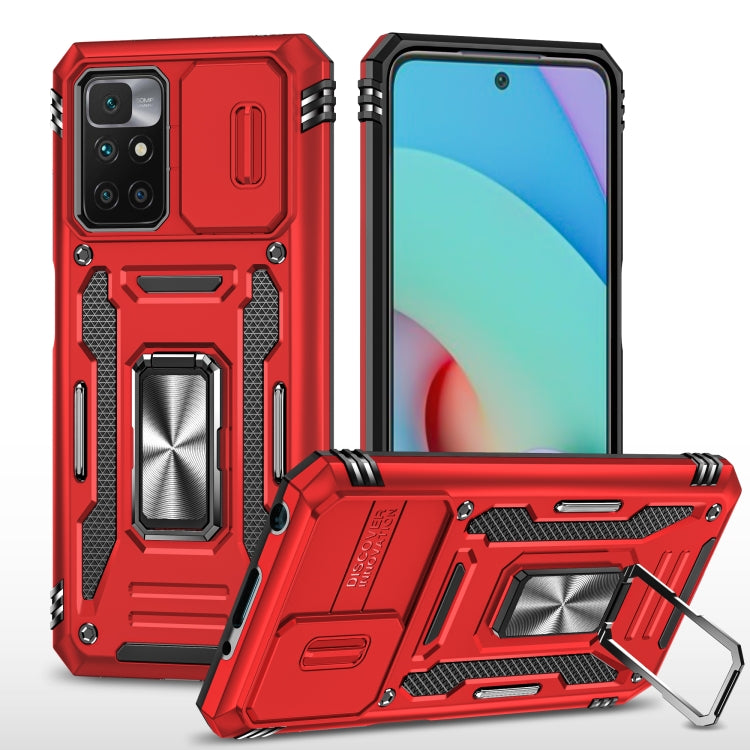 Armor PC + TPU Camera Shield Phone Case, For Xiaomi 11T, For Xiaomi Poco X4 Pro 5G, For Xiaomi Redmi 10, For Xiaomi Redmi 10C, For Xiaomi Redmi 9A, For Xiaomi Redmi Note 11 Pro, For Xiaomi Redmi 9C / 10A