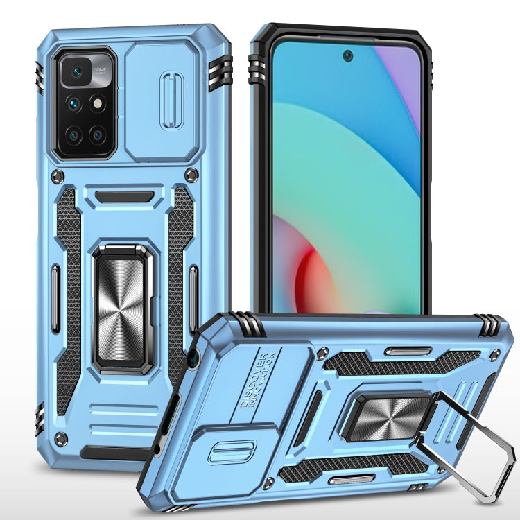 Armor PC + TPU Camera Shield Phone Case, For Xiaomi 11T, For Xiaomi Poco X4 Pro 5G, For Xiaomi Redmi 10, For Xiaomi Redmi 10C, For Xiaomi Redmi 9A, For Xiaomi Redmi Note 11 Pro, For Xiaomi Redmi 9C / 10A