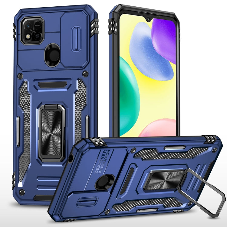 Armor PC + TPU Camera Shield Phone Case, For Xiaomi 11T, For Xiaomi Poco X4 Pro 5G, For Xiaomi Redmi 10, For Xiaomi Redmi 10C, For Xiaomi Redmi 9A, For Xiaomi Redmi Note 11 Pro, For Xiaomi Redmi 9C / 10A