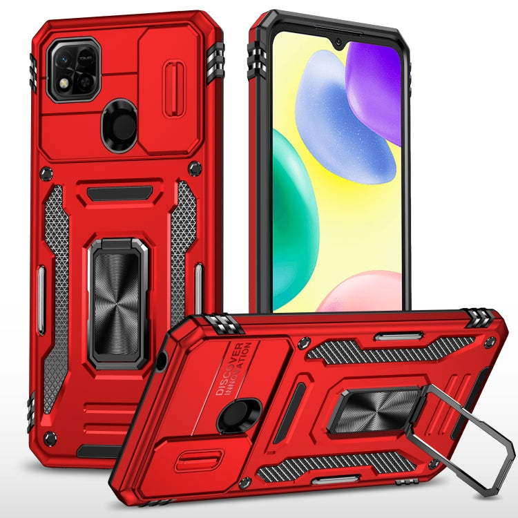 Armor PC + TPU Camera Shield Phone Case, For Xiaomi 11T, For Xiaomi Poco X4 Pro 5G, For Xiaomi Redmi 10, For Xiaomi Redmi 10C, For Xiaomi Redmi 9A, For Xiaomi Redmi Note 11 Pro, For Xiaomi Redmi 9C / 10A