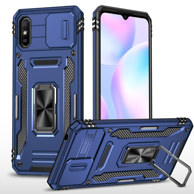 Armor PC + TPU Camera Shield Phone Case, For Xiaomi 11T, For Xiaomi Poco X4 Pro 5G, For Xiaomi Redmi 10, For Xiaomi Redmi 10C, For Xiaomi Redmi 9A, For Xiaomi Redmi Note 11 Pro, For Xiaomi Redmi 9C / 10A
