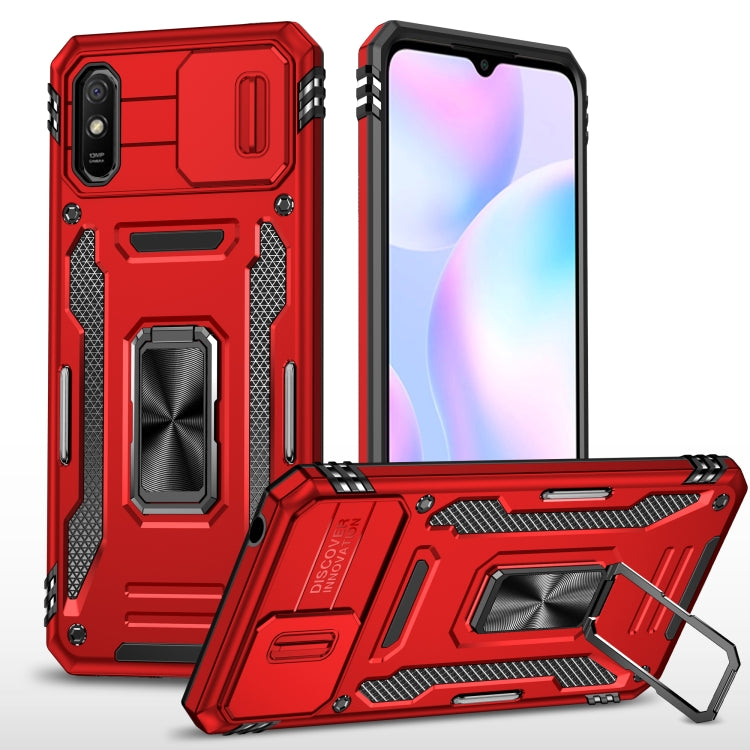 Armor PC + TPU Camera Shield Phone Case, For Xiaomi 11T, For Xiaomi Poco X4 Pro 5G, For Xiaomi Redmi 10, For Xiaomi Redmi 10C, For Xiaomi Redmi 9A, For Xiaomi Redmi Note 11 Pro, For Xiaomi Redmi 9C / 10A