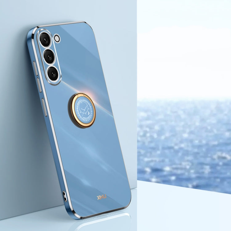 XINLI Straight Edge 6D Electroplate TPU Phone Case with Ring Holder, For Samsung Galaxy S23 5G, For Samsung Galaxy S23+ 5G, For Samsung Galaxy S23 Ultra 5G, For Samsung Galaxy S22 Ultra 5G, For Samsung Galaxy Note20, For Samsung Galaxy Note20 Ultra