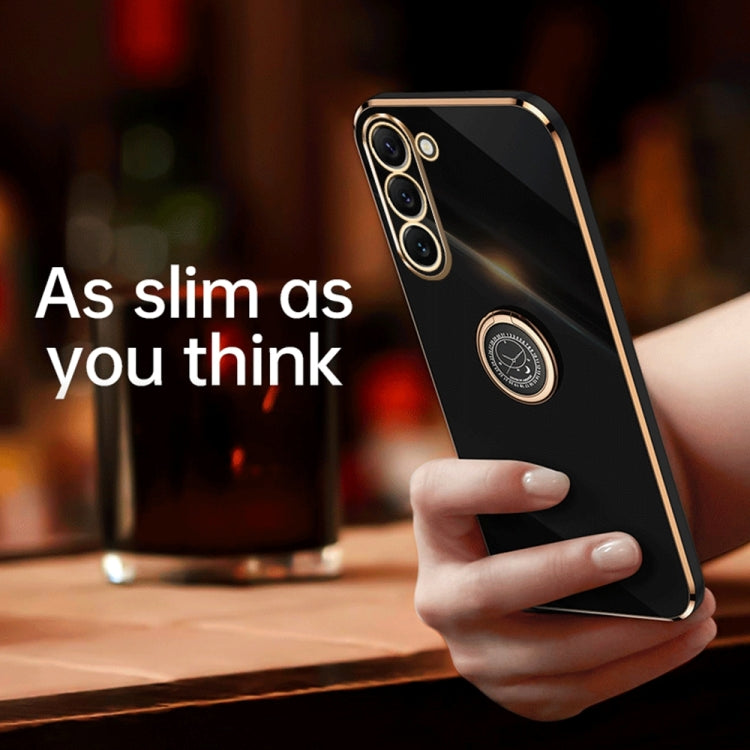 XINLI Straight Edge 6D Electroplate TPU Phone Case with Ring Holder, For Samsung Galaxy S23 5G, For Samsung Galaxy S23+ 5G, For Samsung Galaxy S23 Ultra 5G, For Samsung Galaxy S22 Ultra 5G, For Samsung Galaxy Note20, For Samsung Galaxy Note20 Ultra