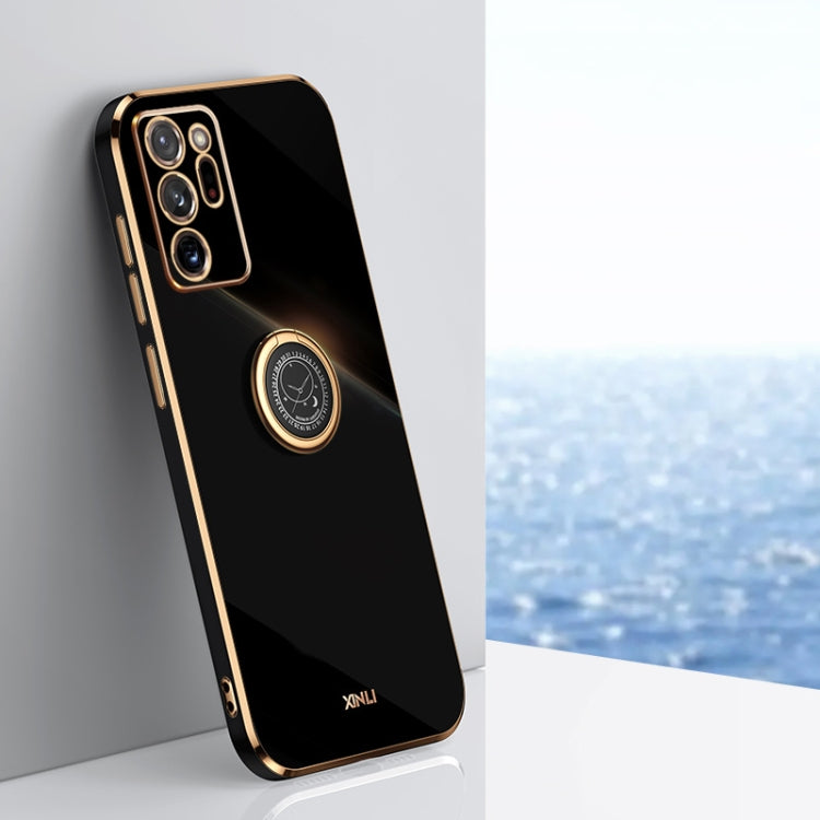 XINLI Straight Edge 6D Electroplate TPU Phone Case with Ring Holder, For Samsung Galaxy S23 5G, For Samsung Galaxy S23+ 5G, For Samsung Galaxy S23 Ultra 5G, For Samsung Galaxy S22 Ultra 5G, For Samsung Galaxy Note20, For Samsung Galaxy Note20 Ultra