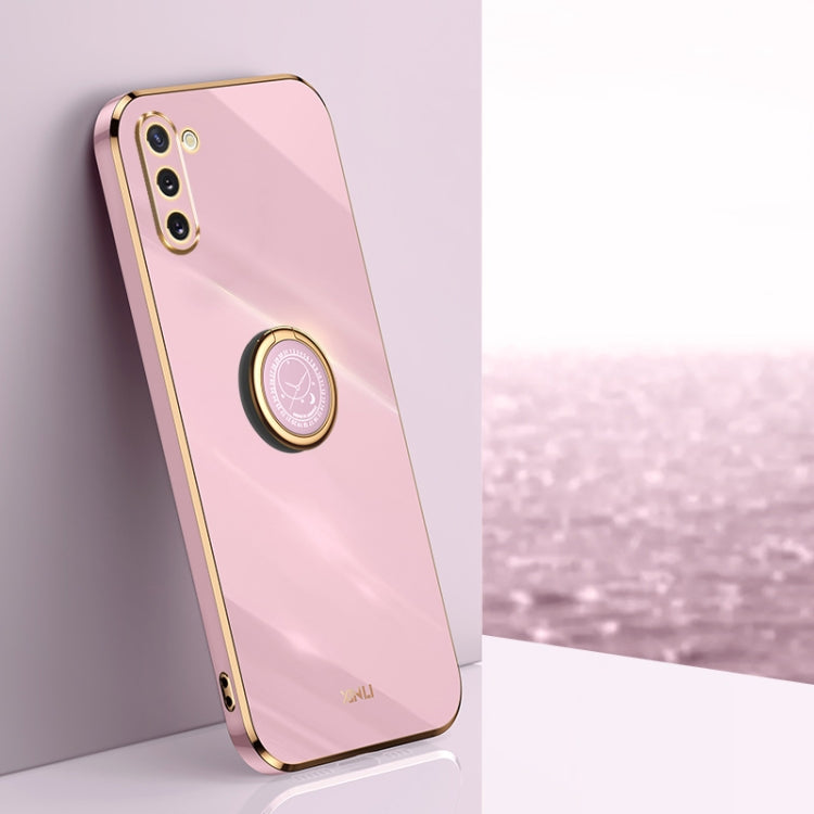 XINLI Straight Edge 6D Electroplate TPU Phone Case with Ring Holder, For Samsung Galaxy Note10, For Samsung Galaxy M53 5G, For Samsung Galaxy M51, For Samsung Galaxy M33 5G, For Samsung Galaxy M23 5G, For Samsung Galaxy F13 4G