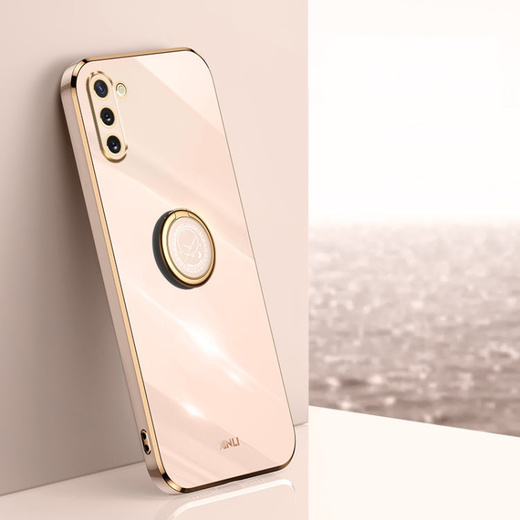 XINLI Straight Edge 6D Electroplate TPU Phone Case with Ring Holder, For Samsung Galaxy Note10, For Samsung Galaxy M53 5G, For Samsung Galaxy M51, For Samsung Galaxy M33 5G, For Samsung Galaxy M23 5G, For Samsung Galaxy F13 4G