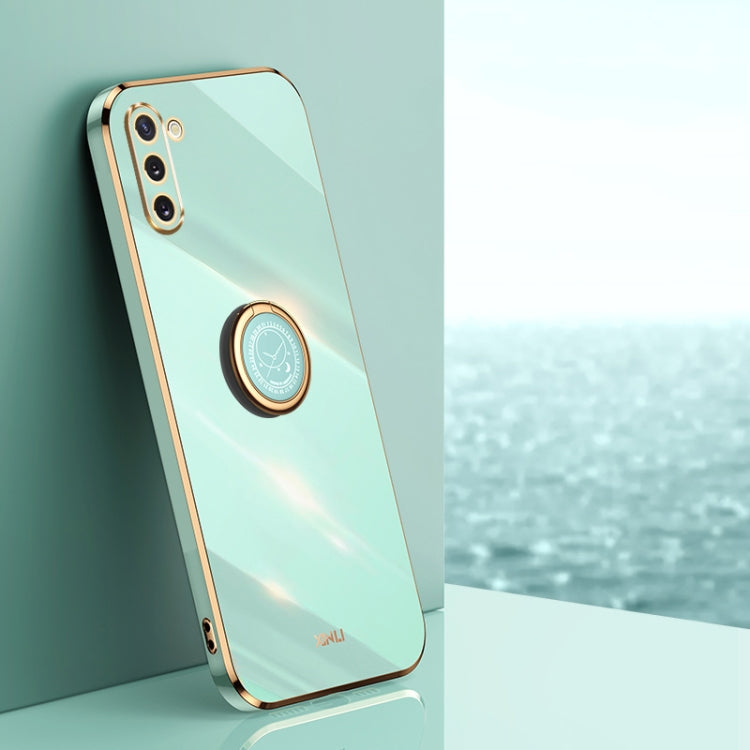 XINLI Straight Edge 6D Electroplate TPU Phone Case with Ring Holder, For Samsung Galaxy Note10, For Samsung Galaxy M53 5G, For Samsung Galaxy M51, For Samsung Galaxy M33 5G, For Samsung Galaxy M23 5G, For Samsung Galaxy F13 4G