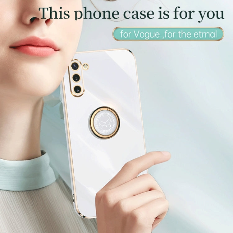 XINLI Straight Edge 6D Electroplate TPU Phone Case with Ring Holder, For Samsung Galaxy Note10, For Samsung Galaxy M53 5G, For Samsung Galaxy M51, For Samsung Galaxy M33 5G, For Samsung Galaxy M23 5G, For Samsung Galaxy F13 4G