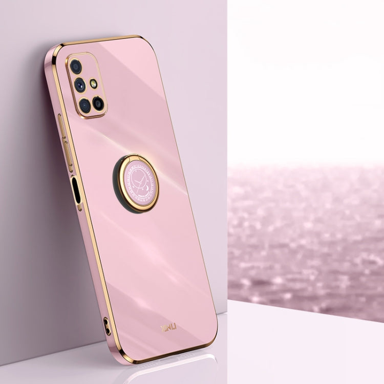 XINLI Straight Edge 6D Electroplate TPU Phone Case with Ring Holder, For Samsung Galaxy Note10, For Samsung Galaxy M53 5G, For Samsung Galaxy M51, For Samsung Galaxy M33 5G, For Samsung Galaxy M23 5G, For Samsung Galaxy F13 4G