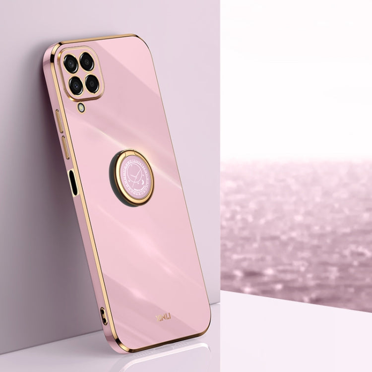 XINLI Straight Edge 6D Electroplate TPU Phone Case with Ring Holder, For Samsung Galaxy Note10, For Samsung Galaxy M53 5G, For Samsung Galaxy M51, For Samsung Galaxy M33 5G, For Samsung Galaxy M23 5G, For Samsung Galaxy F13 4G