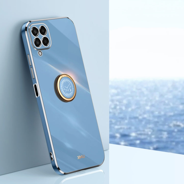 XINLI Straight Edge 6D Electroplate TPU Phone Case with Ring Holder, For Samsung Galaxy Note10, For Samsung Galaxy M53 5G, For Samsung Galaxy M51, For Samsung Galaxy M33 5G, For Samsung Galaxy M23 5G, For Samsung Galaxy F13 4G