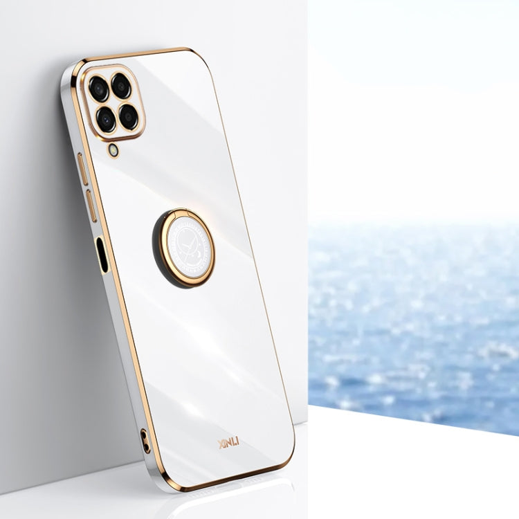 XINLI Straight Edge 6D Electroplate TPU Phone Case with Ring Holder, For Samsung Galaxy Note10, For Samsung Galaxy M53 5G, For Samsung Galaxy M51, For Samsung Galaxy M33 5G, For Samsung Galaxy M23 5G, For Samsung Galaxy F13 4G