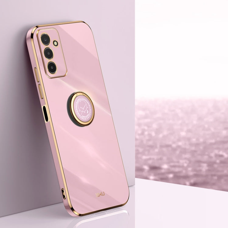 XINLI Straight Edge 6D Electroplate TPU Phone Case with Ring Holder, For Samsung Galaxy Note10, For Samsung Galaxy M53 5G, For Samsung Galaxy M51, For Samsung Galaxy M33 5G, For Samsung Galaxy M23 5G, For Samsung Galaxy F13 4G