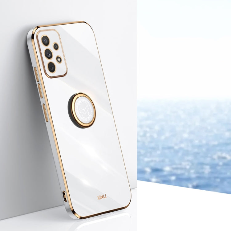 XINLI Straight Edge 6D Electroplate TPU Phone Case with Ring Holder, For Samsung Galaxy A73 5G, For Samsung Galaxy A53 5G, For Samsung Galaxy A33 5G, For Samsung Galaxy A32 5G, For Samsung Galaxy A23 5G, For Samsung Galaxy A14 5G                       ...