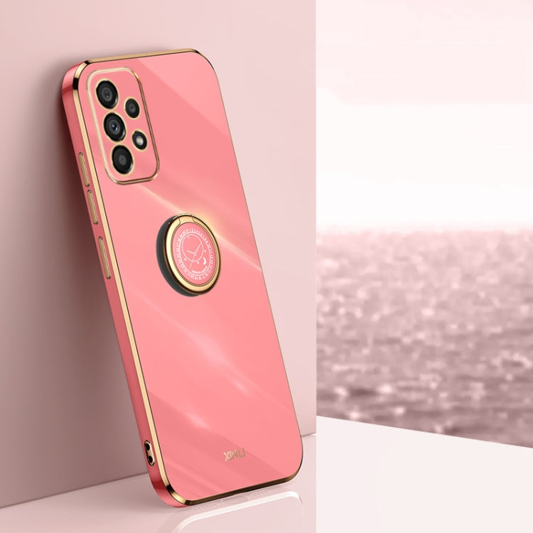 XINLI Straight Edge 6D Electroplate TPU Phone Case with Ring Holder, For Samsung Galaxy A73 5G, For Samsung Galaxy A53 5G, For Samsung Galaxy A33 5G, For Samsung Galaxy A32 5G, For Samsung Galaxy A23 5G, For Samsung Galaxy A14 5G�����������������������...