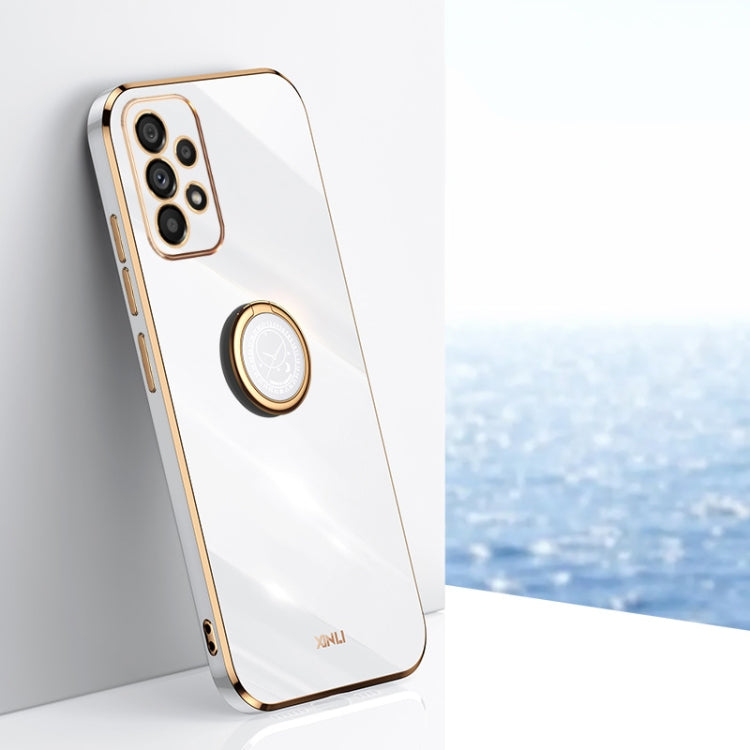 XINLI Straight Edge 6D Electroplate TPU Phone Case with Ring Holder, For Samsung Galaxy A73 5G, For Samsung Galaxy A53 5G, For Samsung Galaxy A33 5G, For Samsung Galaxy A32 5G, For Samsung Galaxy A23 5G, For Samsung Galaxy A14 5G�����������������������...