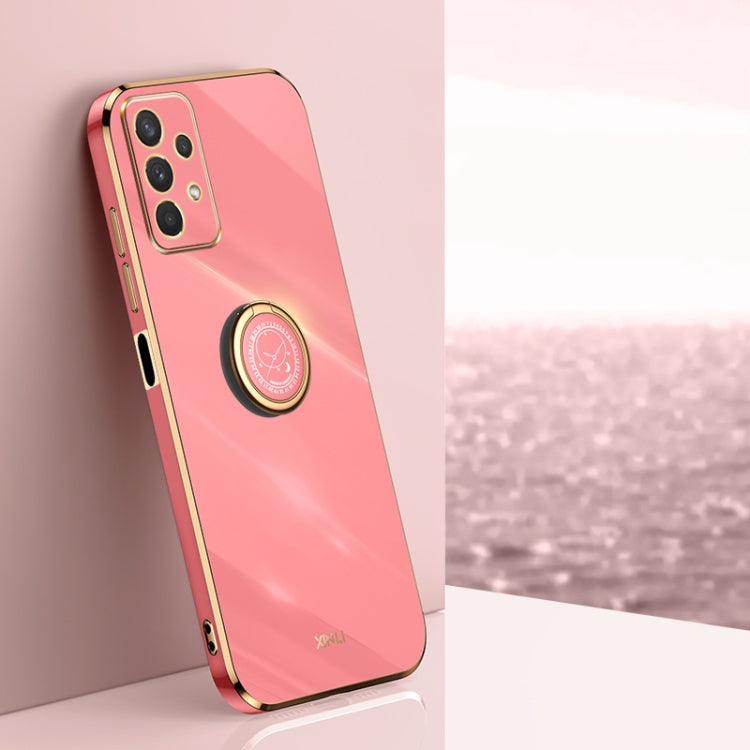 XINLI Straight Edge 6D Electroplate TPU Phone Case with Ring Holder, For Samsung Galaxy A73 5G, For Samsung Galaxy A53 5G, For Samsung Galaxy A33 5G, For Samsung Galaxy A32 5G, For Samsung Galaxy A23 5G, For Samsung Galaxy A14 5G�����������������������...