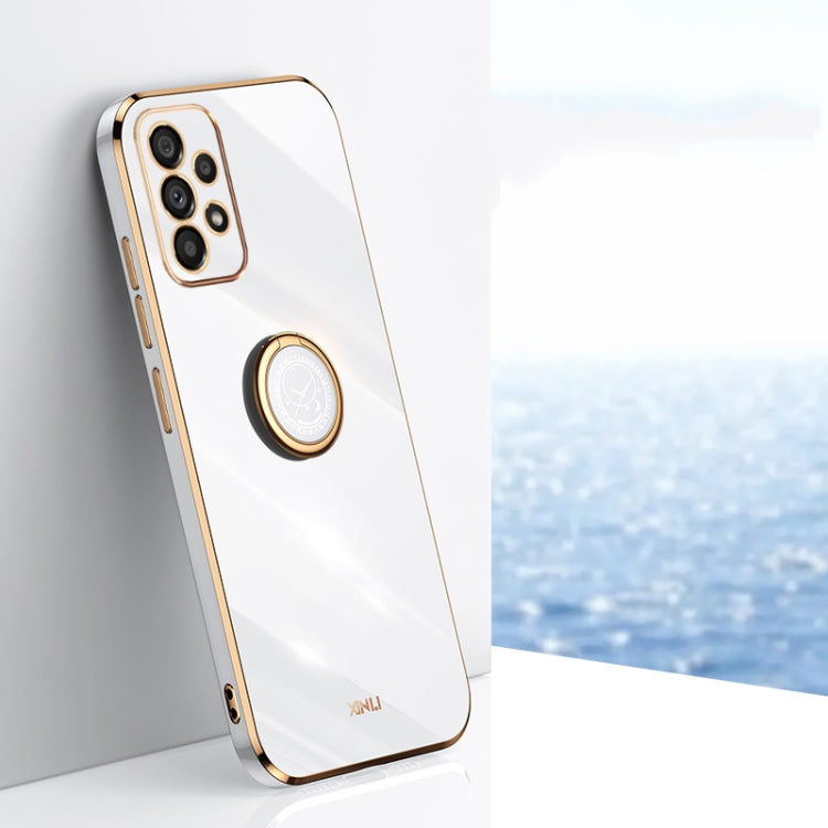 XINLI Straight Edge 6D Electroplate TPU Phone Case with Ring Holder, For Samsung Galaxy A73 5G, For Samsung Galaxy A53 5G, For Samsung Galaxy A33 5G, For Samsung Galaxy A32 5G, For Samsung Galaxy A23 5G, For Samsung Galaxy A14 5G                       ...