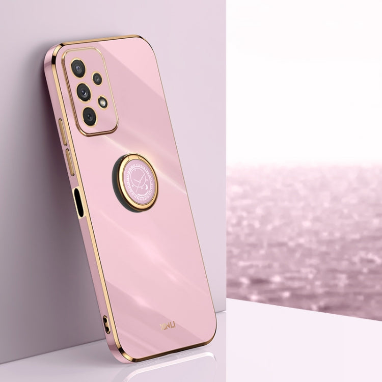 XINLI Straight Edge 6D Electroplate TPU Phone Case with Ring Holder, For Samsung Galaxy A73 5G, For Samsung Galaxy A53 5G, For Samsung Galaxy A33 5G, For Samsung Galaxy A32 5G, For Samsung Galaxy A23 5G, For Samsung Galaxy A14 5G�����������������������...
