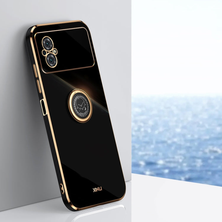 XINLI Straight Edge 6D Electroplate TPU Phone Case with Ring Holder, For Xiaomi Poco M4 5G, For Xiaomi Poco M4 Pro, For Xiaomi Poco C40, For Xiaomi Poco X4 Pro 5G, For Xiaomi Civi 2, For Xiaomi 13