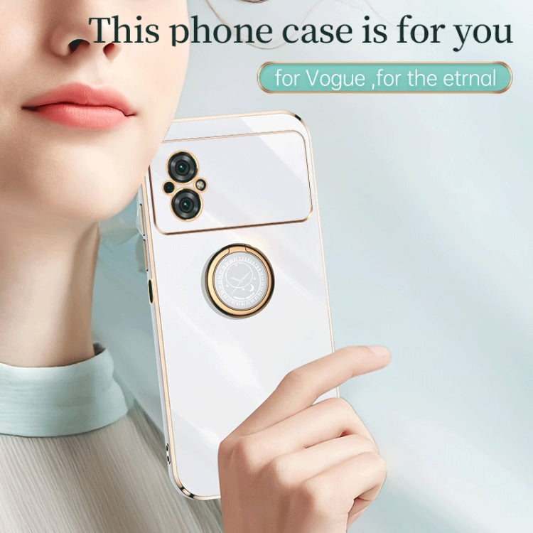XINLI Straight Edge 6D Electroplate TPU Phone Case with Ring Holder, For Xiaomi Poco M4 5G, For Xiaomi Poco M4 Pro, For Xiaomi Poco C40, For Xiaomi Poco X4 Pro 5G, For Xiaomi Civi 2, For Xiaomi 13