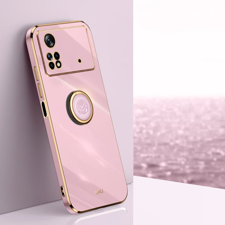 XINLI Straight Edge 6D Electroplate TPU Phone Case with Ring Holder, For Xiaomi Poco M4 5G, For Xiaomi Poco M4 Pro, For Xiaomi Poco C40, For Xiaomi Poco X4 Pro 5G, For Xiaomi Civi 2, For Xiaomi 13