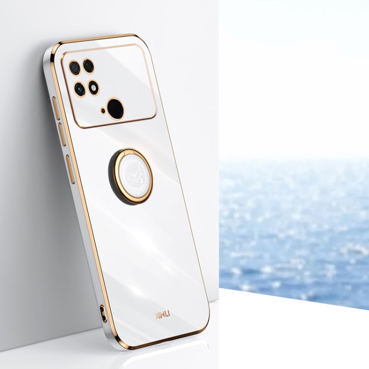 XINLI Straight Edge 6D Electroplate TPU Phone Case with Ring Holder, For Xiaomi Poco M4 5G, For Xiaomi Poco M4 Pro, For Xiaomi Poco C40, For Xiaomi Poco X4 Pro 5G, For Xiaomi Civi 2, For Xiaomi 13