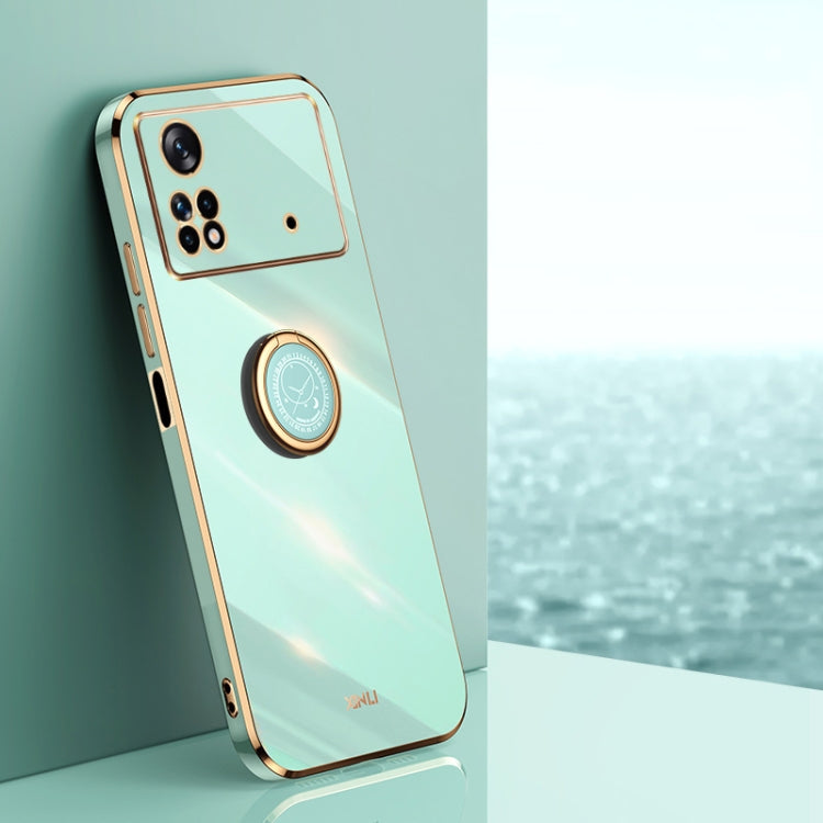 XINLI Straight Edge 6D Electroplate TPU Phone Case with Ring Holder, For Xiaomi Poco M4 5G, For Xiaomi Poco M4 Pro, For Xiaomi Poco C40, For Xiaomi Poco X4 Pro 5G, For Xiaomi Civi 2, For Xiaomi 13