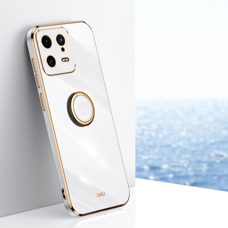 XINLI Straight Edge 6D Electroplate TPU Phone Case with Ring Holder, For Xiaomi Poco M4 5G, For Xiaomi Poco M4 Pro, For Xiaomi Poco C40, For Xiaomi Poco X4 Pro 5G, For Xiaomi Civi 2, For Xiaomi 13