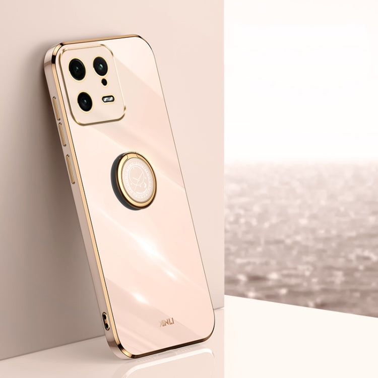 XINLI Straight Edge 6D Electroplate TPU Phone Case with Ring Holder, For Xiaomi Poco M4 5G, For Xiaomi Poco M4 Pro, For Xiaomi Poco C40, For Xiaomi Poco X4 Pro 5G, For Xiaomi Civi 2, For Xiaomi 13