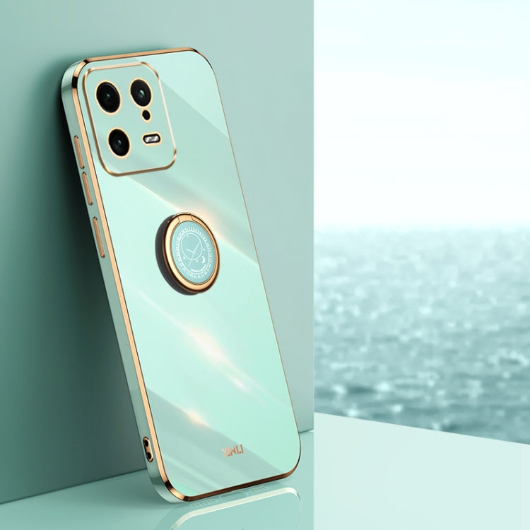 XINLI Straight Edge 6D Electroplate TPU Phone Case with Ring Holder, For Xiaomi Poco M4 5G, For Xiaomi Poco M4 Pro, For Xiaomi Poco C40, For Xiaomi Poco X4 Pro 5G, For Xiaomi Civi 2, For Xiaomi 13
