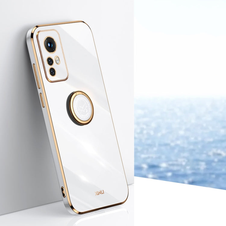 XINLI Straight Edge 6D Electroplate TPU Phone Case with Ring Holder, For Xiaomi 12, For Xiaomi 12T Pro, For Xiaomi 12 Lite, For Xiaomi Redmi Note 12 China, For Xiaomi Redmi Note 12 Pro 5G China, For Xiaomi Redmi Note 12 Pro+ China