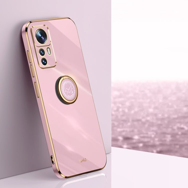 XINLI Straight Edge 6D Electroplate TPU Phone Case with Ring Holder, For Xiaomi 12, For Xiaomi 12T Pro, For Xiaomi 12 Lite, For Xiaomi Redmi Note 12 China, For Xiaomi Redmi Note 12 Pro 5G China, For Xiaomi Redmi Note 12 Pro+ China