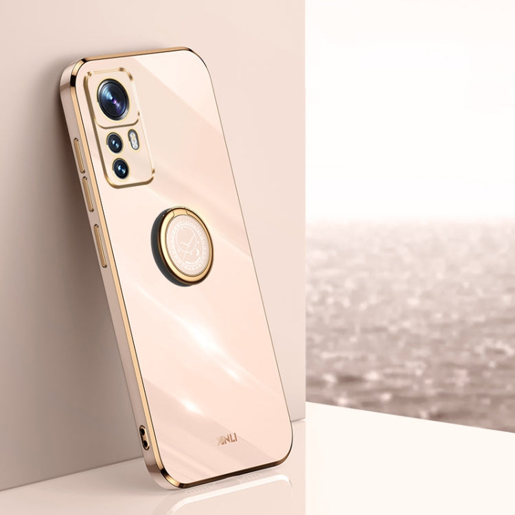 XINLI Straight Edge 6D Electroplate TPU Phone Case with Ring Holder, For Xiaomi 12, For Xiaomi 12T Pro, For Xiaomi 12 Lite, For Xiaomi Redmi Note 12 China, For Xiaomi Redmi Note 12 Pro 5G China, For Xiaomi Redmi Note 12 Pro+ China