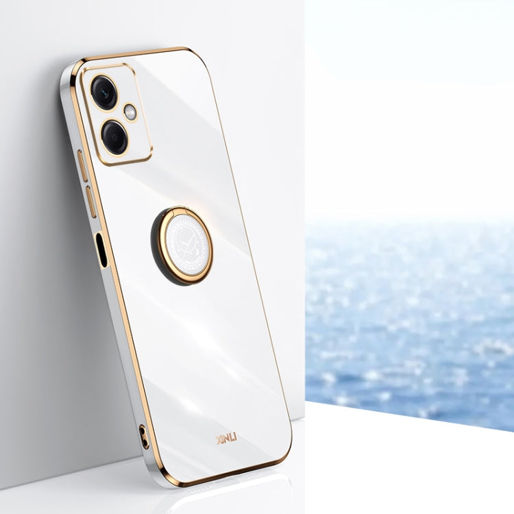 XINLI Straight Edge 6D Electroplate TPU Phone Case with Ring Holder, For Xiaomi 12, For Xiaomi 12T Pro, For Xiaomi 12 Lite, For Xiaomi Redmi Note 12 China, For Xiaomi Redmi Note 12 Pro 5G China, For Xiaomi Redmi Note 12 Pro+ China