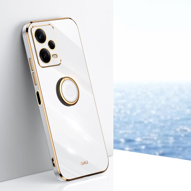 XINLI Straight Edge 6D Electroplate TPU Phone Case with Ring Holder, For Xiaomi 12, For Xiaomi 12T Pro, For Xiaomi 12 Lite, For Xiaomi Redmi Note 12 China, For Xiaomi Redmi Note 12 Pro 5G China, For Xiaomi Redmi Note 12 Pro+ China