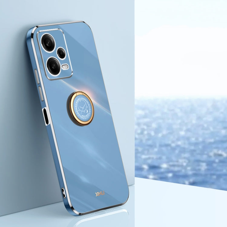 XINLI Straight Edge 6D Electroplate TPU Phone Case with Ring Holder, For Xiaomi 12, For Xiaomi 12T Pro, For Xiaomi 12 Lite, For Xiaomi Redmi Note 12 China, For Xiaomi Redmi Note 12 Pro 5G China, For Xiaomi Redmi Note 12 Pro+ China