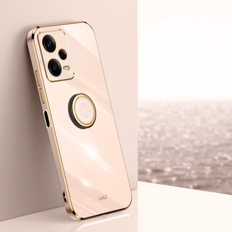 XINLI Straight Edge 6D Electroplate TPU Phone Case with Ring Holder, For Xiaomi 12, For Xiaomi 12T Pro, For Xiaomi 12 Lite, For Xiaomi Redmi Note 12 China, For Xiaomi Redmi Note 12 Pro 5G China, For Xiaomi Redmi Note 12 Pro+ China